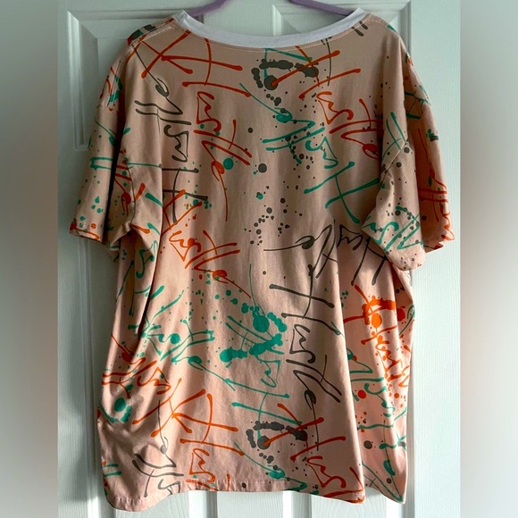 OG BAILEY APPAREL HUSTLE Bear Peach Splatter Graphic Tee Shirt Size 3XL VGC - Picture 2 of 4